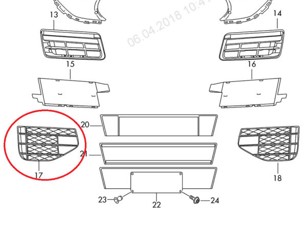 NEW AUDI Q7 4L FRONT BUMPER RIGHT GRILLE S-LINE 4L0807676BT94 4L0807676B - Image 7