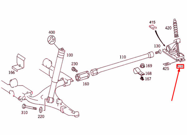 NEW MB ML W163 FRONT AXLE TORSION BAR RIGHT BEARING A1633200173 ORIGINAL - Image 5