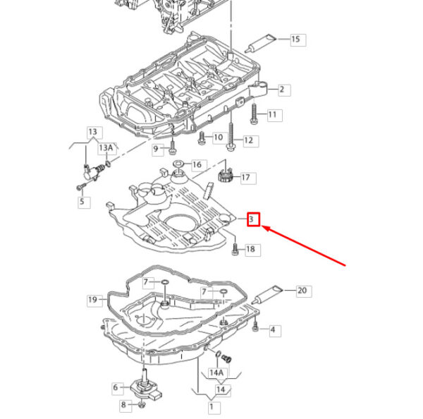 NEW VW BEETLE A5 ENGINE OIL SUMP BAFFLE INSERT 06K103138Q - Image 7