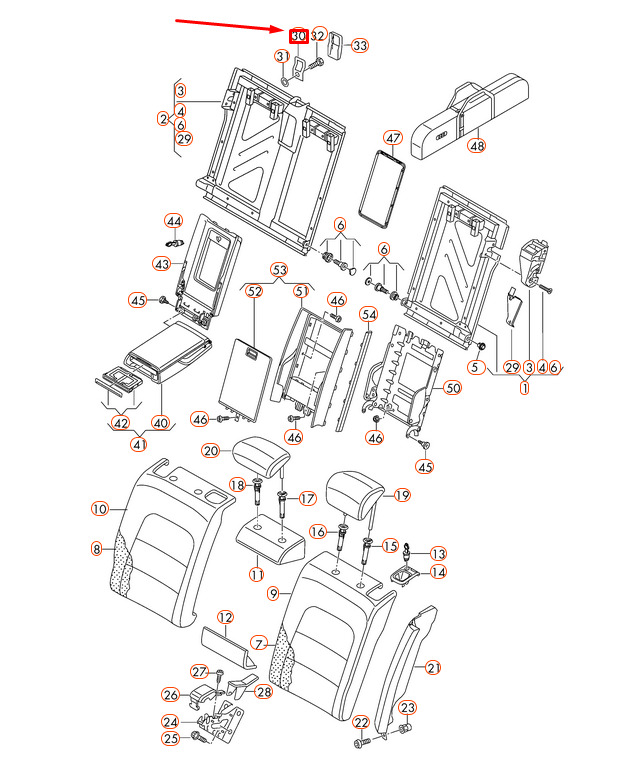 NEW AUDI A4 B8 REAR LEFT CHILD SEAT ATTACHMENT HOLDER 8K9887269 7 NEW AUDI A4 B8 REAR LEFT CHILD SEAT ATTACHMENT HOLDER 8K9887269 - Image 7