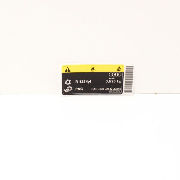 NEW AUDI Q3 8U AC LABEL 8U0010515A ORIGINAL - Image 5