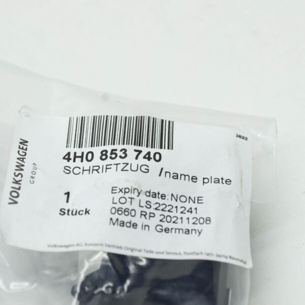 NEW AUDI A8 D4 FRONT BUMPER GRILLE EMBLEM BADGE  4H0853740A - Image 7