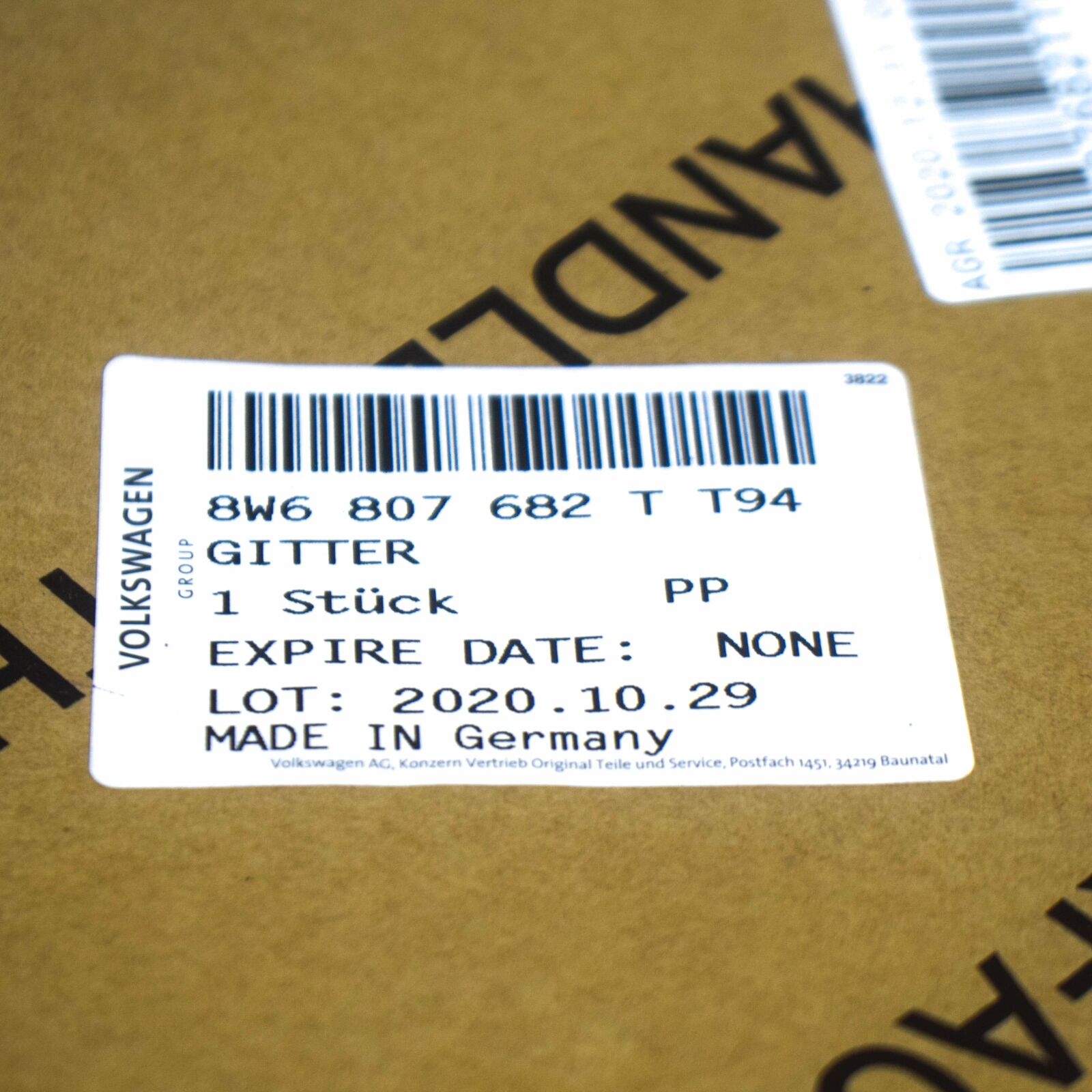 NEW AUDI A5 CONVERTIBLE 8W6 FRONT BUMPER RIGHT SIDE GRILLE 8W6807682TT94 7 NEW AUDI A5 CONVERTIBLE 8W6 FRONT BUMPER RIGHT SIDE GRILLE 8W6807682TT94 - Image 7