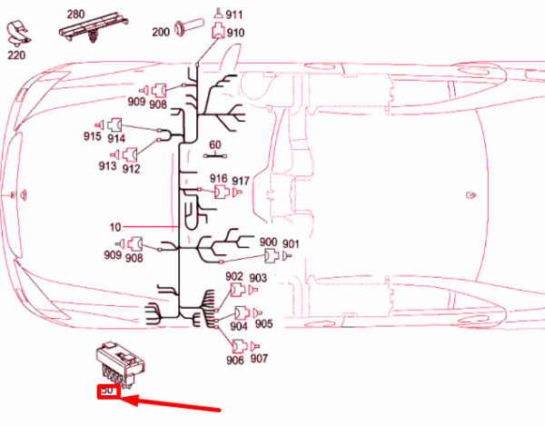NEW MERCEDES-BENZ S W221 POTENTIAL DISTRIBUTOR BLOCK A0045468540 ORIGINAL - Image 5