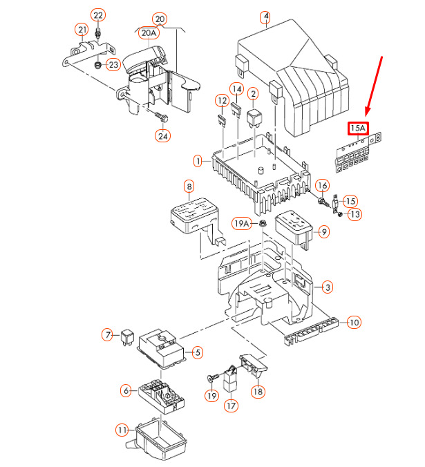 NEW AUDI Q3 8U MULTI-FUSE PLATE 200A 1K0937629A 7 NEW AUDI Q3 8U MULTI-FUSE PLATE 200A 1K0937629A - Image 7