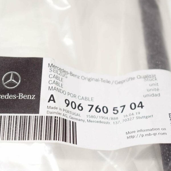 NEW MB SPRINTER 906 REAR PANEL DOOR LEFT CONTROL CABLE A9067605704 ORIGINAL - Image 5