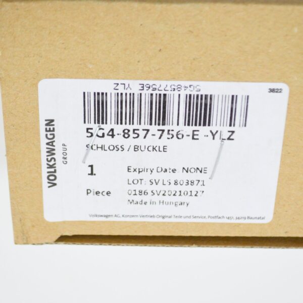 NEW VOLKSWAGEN GOLF MK7 FRONT RIGHT SEAT BELT LATCH 5G4857756EYLZ - Image 7