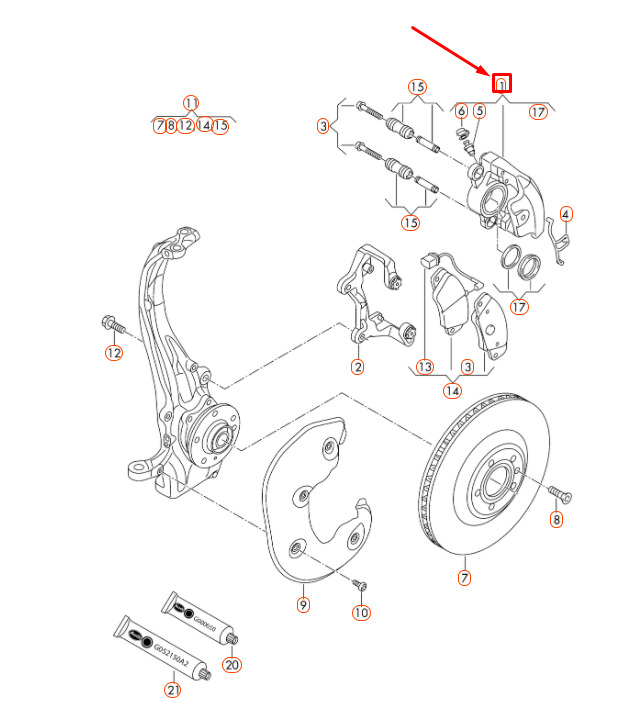 NEW AUDI A4 B8 FRONT LEFT BRAKE CALIPER HOUSING 8K0615123H ORIGINAL 5 NEW AUDI A4 B8 FRONT LEFT BRAKE CALIPER HOUSING 8K0615123H ORIGINAL - Image 5