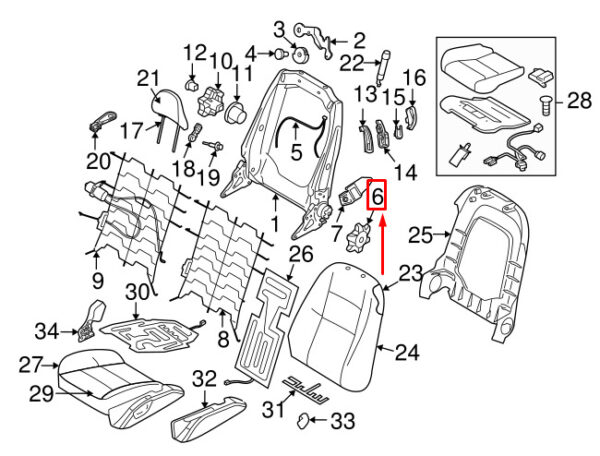 NEW VOLVO C30 FRONT SEAT RECLINE KNOB 39857974 - Image 7
