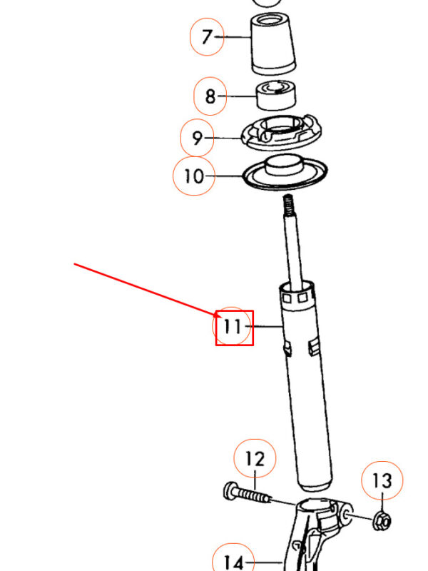 NEW AUDI Q5 8R FRONT GAS SHOCK ABSORBER 8R0413031G ORIGINAL - Image 5