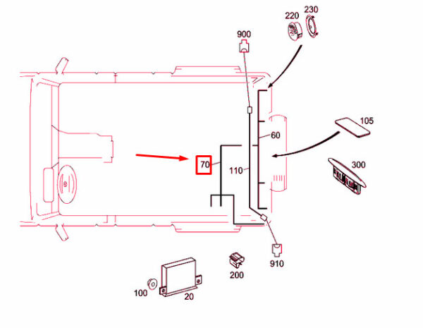 NEW MERCEDES-BENZ G W463 WARNING DEVICE WIRING HARNESS A4635407213 ORIGINAL - Image 5