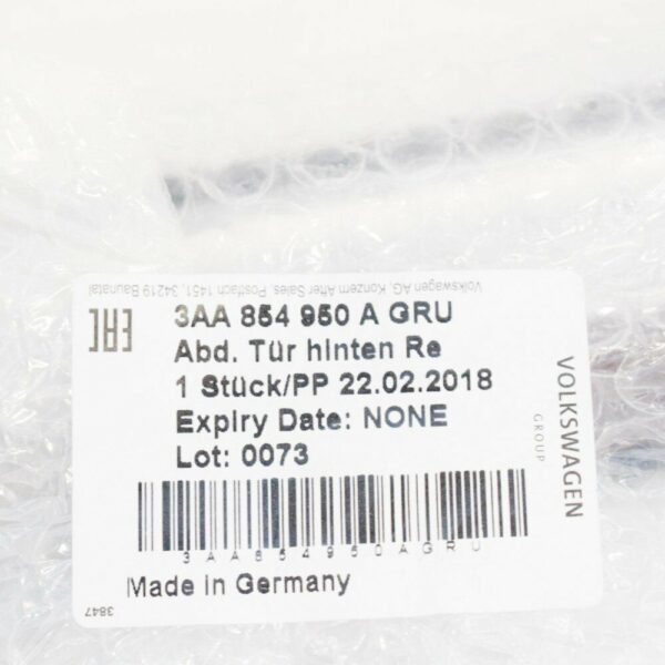 NEW VW PASSAT B7 REAR RIGHT DOOR LOWER MOLDING 3AA854950AGRU - Image 7