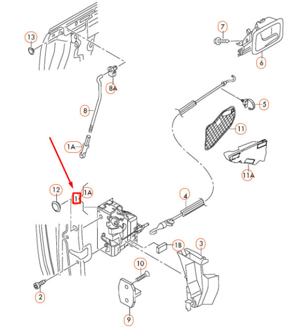 NEW AUDI A3 8P REAR RIGHT DOOR LOCK WITH DOOR CONTACT SWITCH 4F0839016B ORIGINAL - Image 5
