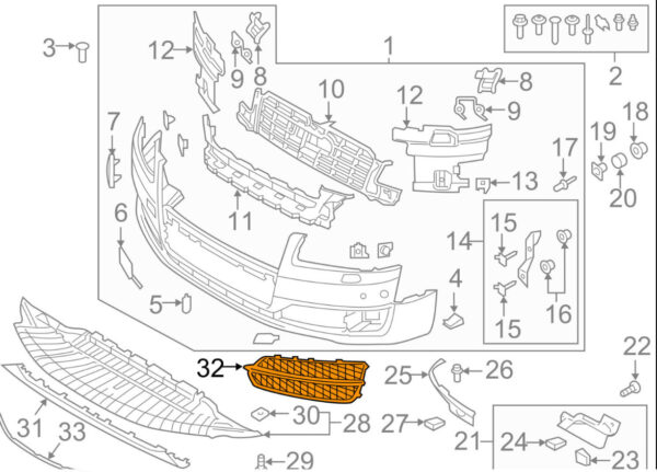 NEW AUDI A8 D4 LEFT SIDE LIGHT FOG GRILLE 4H0807679AC3FZ 4H0807679AC 3FZ - Image 7