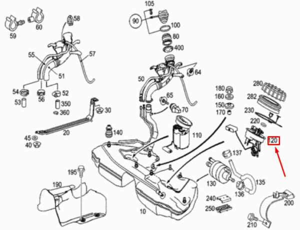 NEW MERCEDES-BENZ C W203 FUEL LEVER SENSOR A2034703041 ORIGINAL - Image 5