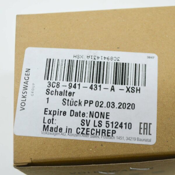 NEW VOLKSWAGEN GOLF MK6 HEADLIGHTS CONTROL SWITCH UNIT 3C8941431AXSH - Image 7