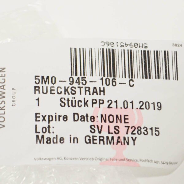 NEW VOLKSWAGEN GOLF PLUS REAR BUMPER RIGHT SIDE REFLECTOR 5M0945106C - Image 7