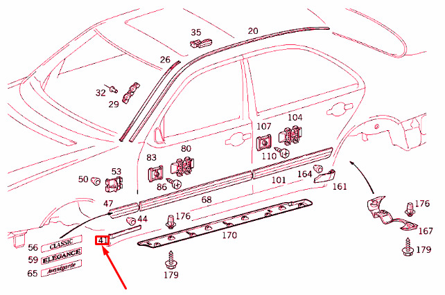 NEW MERCEDES-BENZ E W210 FRONT LEFT FENDER BOTTOM LEDGE A2106902562 7 NEW MERCEDES-BENZ E W210 FRONT LEFT FENDER BOTTOM LEDGE A2106902562 - Image 7
