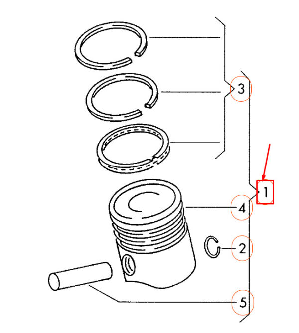 NEW VOLKSWAGEN BEETLE 9C PISTON COMPLETE 022107065G ORIGINAL - Image 5