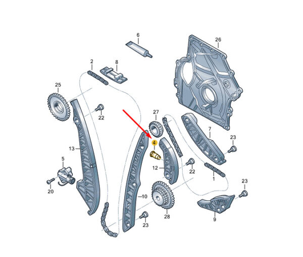 NEW VOLKSWAGEN ARTEON CHAIN TENSIONER 06H109467BA - Image 7