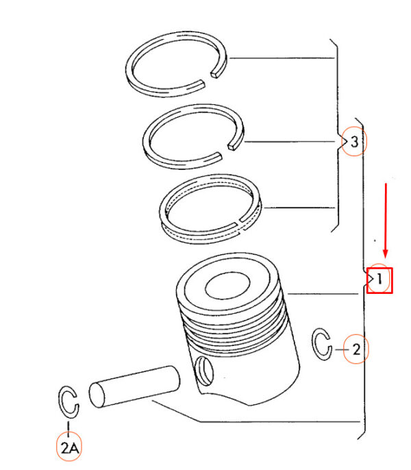 NEW AUDI A3 8P ENGINE PISTON COMPLETE 06H107065BE ORIGINAL - Image 5