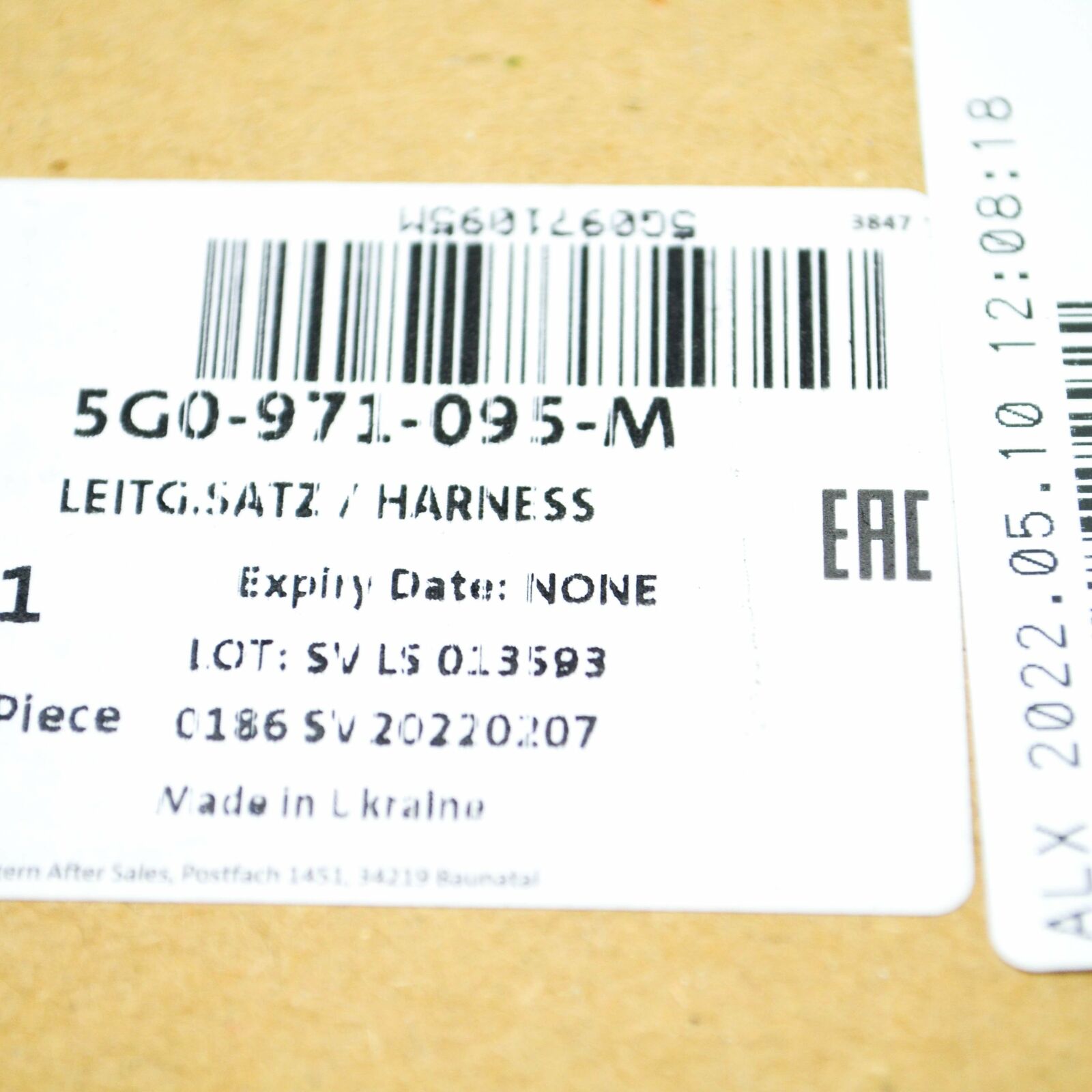 NEW VOLKSWAGEN GOLF MK7 FRONT PDC PARKING AID WIRING HARNESS 5G0971095M 7 NEW VOLKSWAGEN GOLF MK7 FRONT PDC PARKING AID WIRING HARNESS 5G0971095M - Image 7