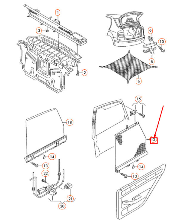 NEW AUDI A8 D3 REAR LEFT DOOR WINDOW SUNLIGHT ROLLER BLIND 4E0861333FQBC - Image 5