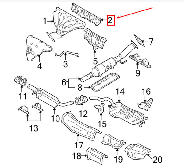 NEW VW GOLF VI 5K MK6 EXHAUST MANIFOLD GASKET 07K253039C ORIGINAL - Image 5