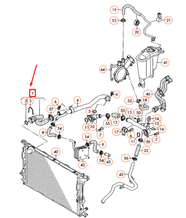 NEW AUDI A5 8T RADIATOR COOLANT UPPER FEED HOSE 8K0121101L ORIGINAL 5 NEW AUDI A5 8T RADIATOR COOLANT UPPER FEED HOSE 8K0121101L ORIGINAL - Image 5