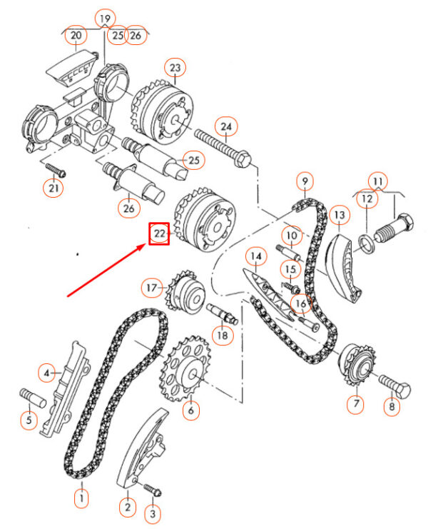 NEW AUDI Q7 4L INLET INTAKE CAMSHAFT ADJUSTER 03H109087A ORIGINAL - Image 5