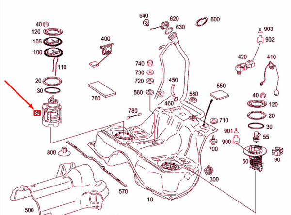 NEW MERCEDES-BENZ S W221 FUEL PUMP A2214706094 ORIGINAL - Image 5