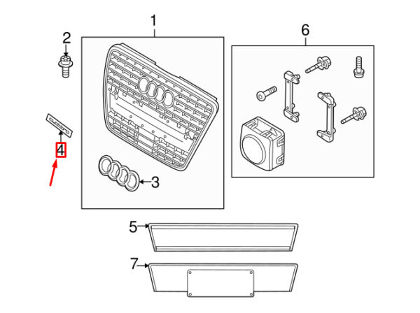 NEW AUDI Q7 4L 'QUATTRO' GRILLE EMBLEM 4L08537362ZZ - Image 7
