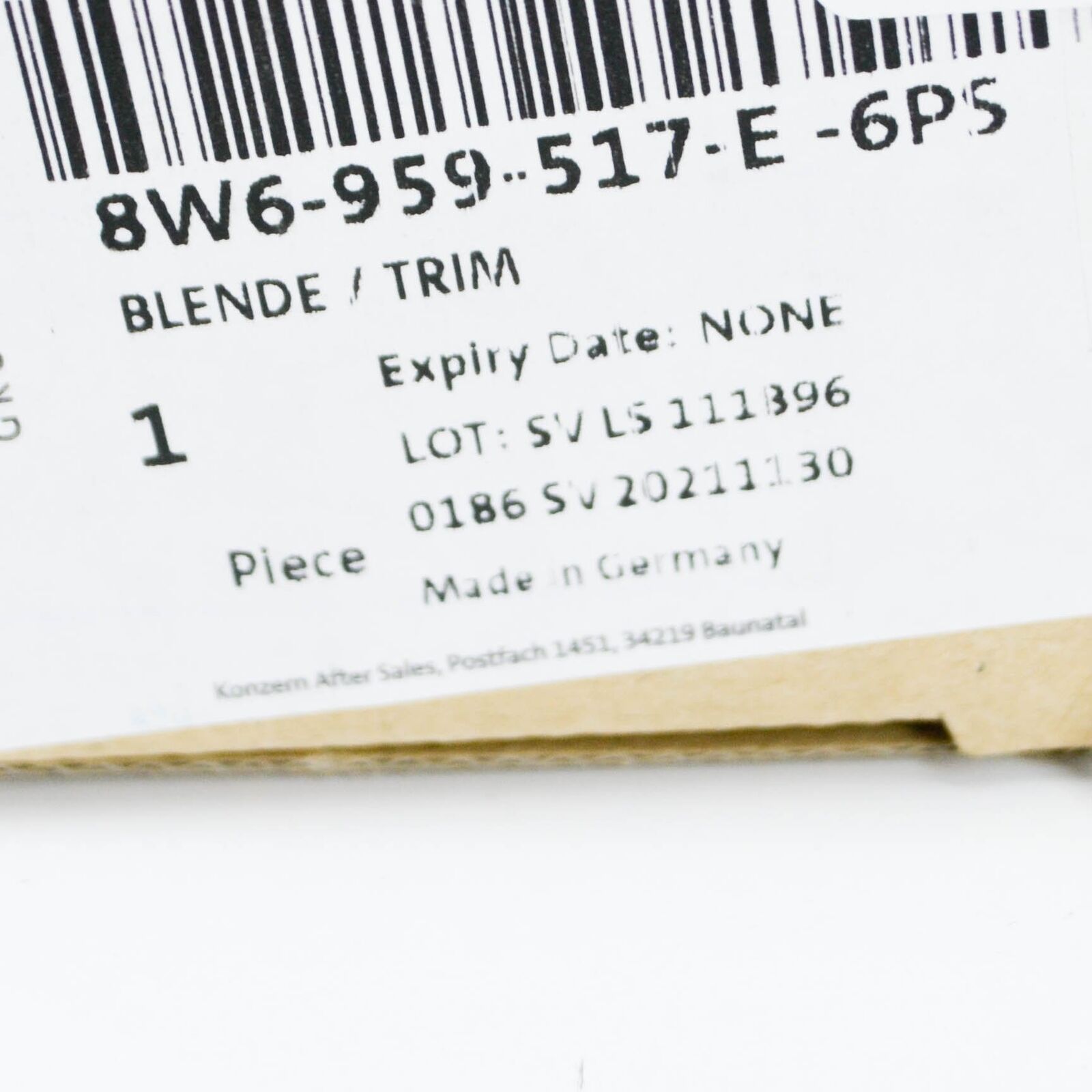 NEW AUDI A5 8W6 FRONT LEFT DOOR SWITCH TRIM LHD 8W6959517E6PS 7 NEW AUDI A5 8W6 FRONT LEFT DOOR SWITCH TRIM LHD 8W6959517E6PS - Image 7