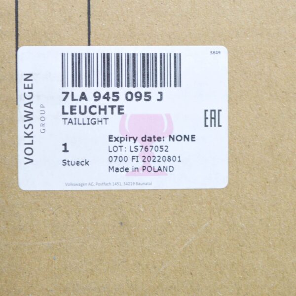 NEW VOLKSWAGEN MULTIVAN T7 REAR LEFT TAILLIGHT 7LA945095J - Image 7