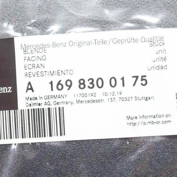 NEW MERCEDES-BENZ A W169 ENGINE HOOD MOLDING SET A1698300075 A1698300175 - Image 7
