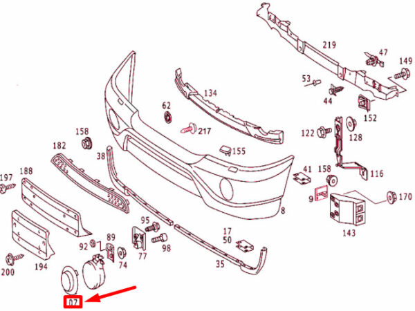 NEW MERCEDES-BENZ ML W163 FRONT LEFT FOG LAMP COVER A16388509819999 - Image 7