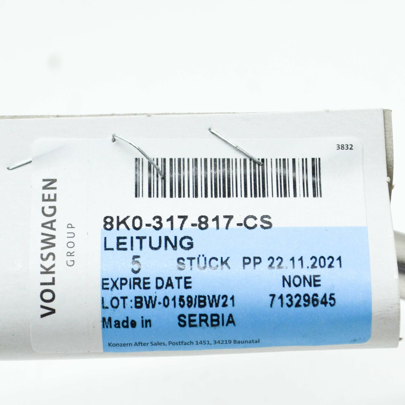 NEW AUDI A4 B8 GEARBOX OIL PRESSURE LINE 8K0317817CS 7 NEW AUDI A4 B8 GEARBOX OIL PRESSURE LINE 8K0317817CS - Image 7