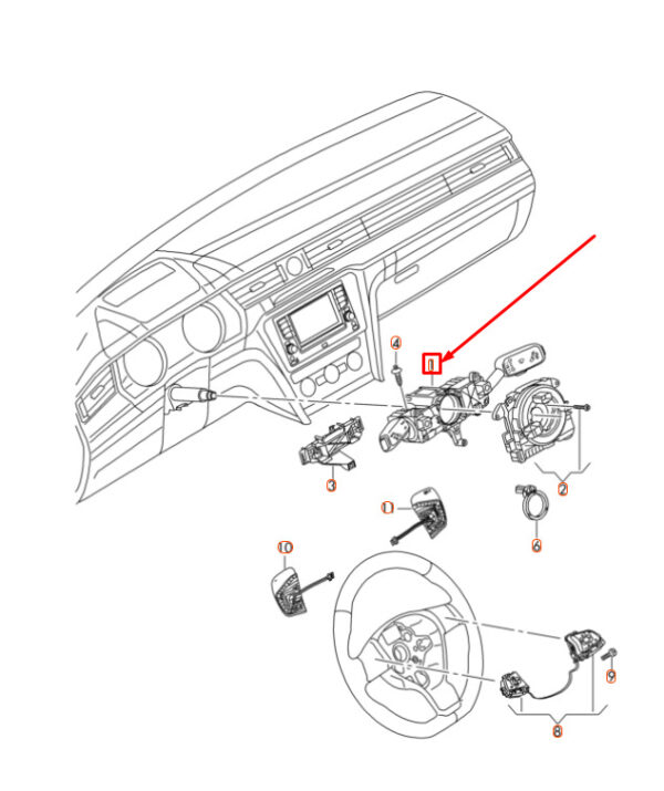 NEW VW PASSAT B8 3G STEERING COLUMN COMBINATION SWITCH 5Q0953502MIGI - Image 7