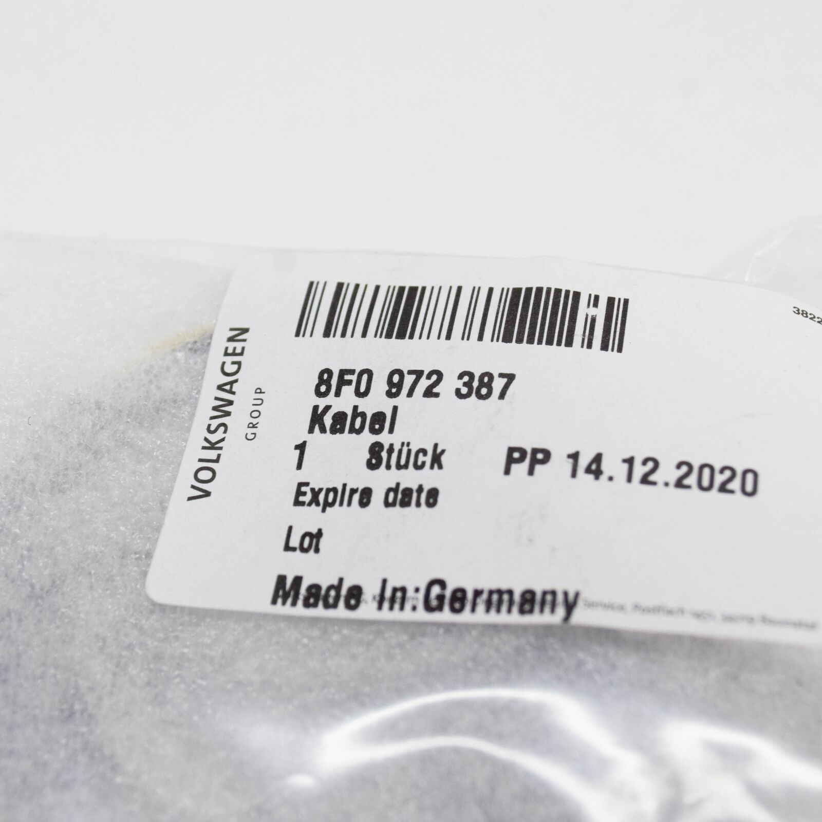 NEW AUDI A5 CONVERTIBLE 8F SOFT TOP CATCH WIRING LOOM 8F0972387 ORIGINAL 6 NEW AUDI A5 CONVERTIBLE 8F SOFT TOP CATCH WIRING LOOM 8F0972387 ORIGINAL - Image 6