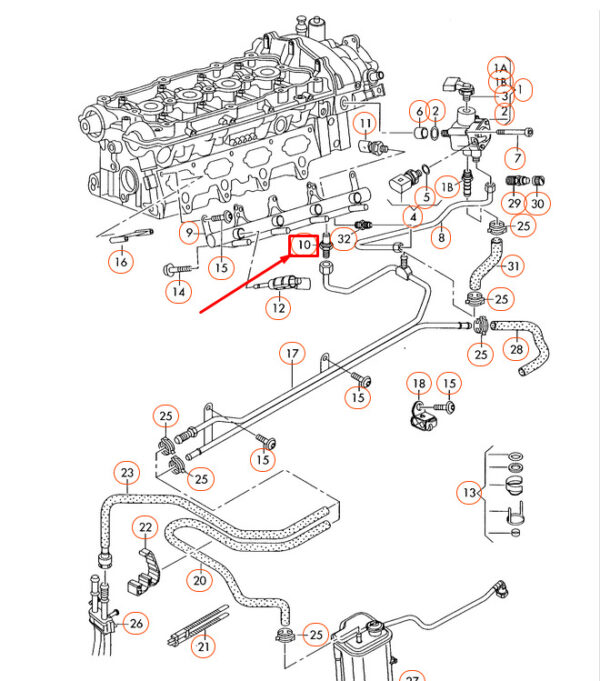 NEW AUDI A3 8P PRESSURE RELIEF VALVE 06D130757C - Image 8
