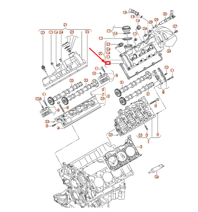 NEW AUDI A6 C7 LEFT ENGINE VALVE COVER GASKET 059103483T 8 NEW AUDI A6 C7 LEFT ENGINE VALVE COVER GASKET 059103483T - Image 8