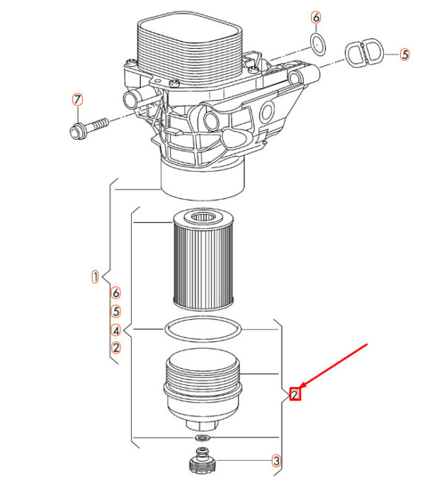 NEW AUDI A1 8X OIL FILTER HOUSING COVER 03N115433A - Image 8