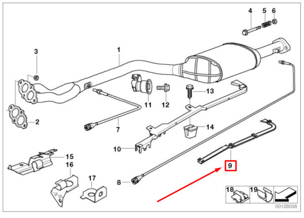 NEW BMW 3 COMPACT E36 GUIDE TUBE UPPER PART 11781427639 1427639 ORIGINAL - Image 6