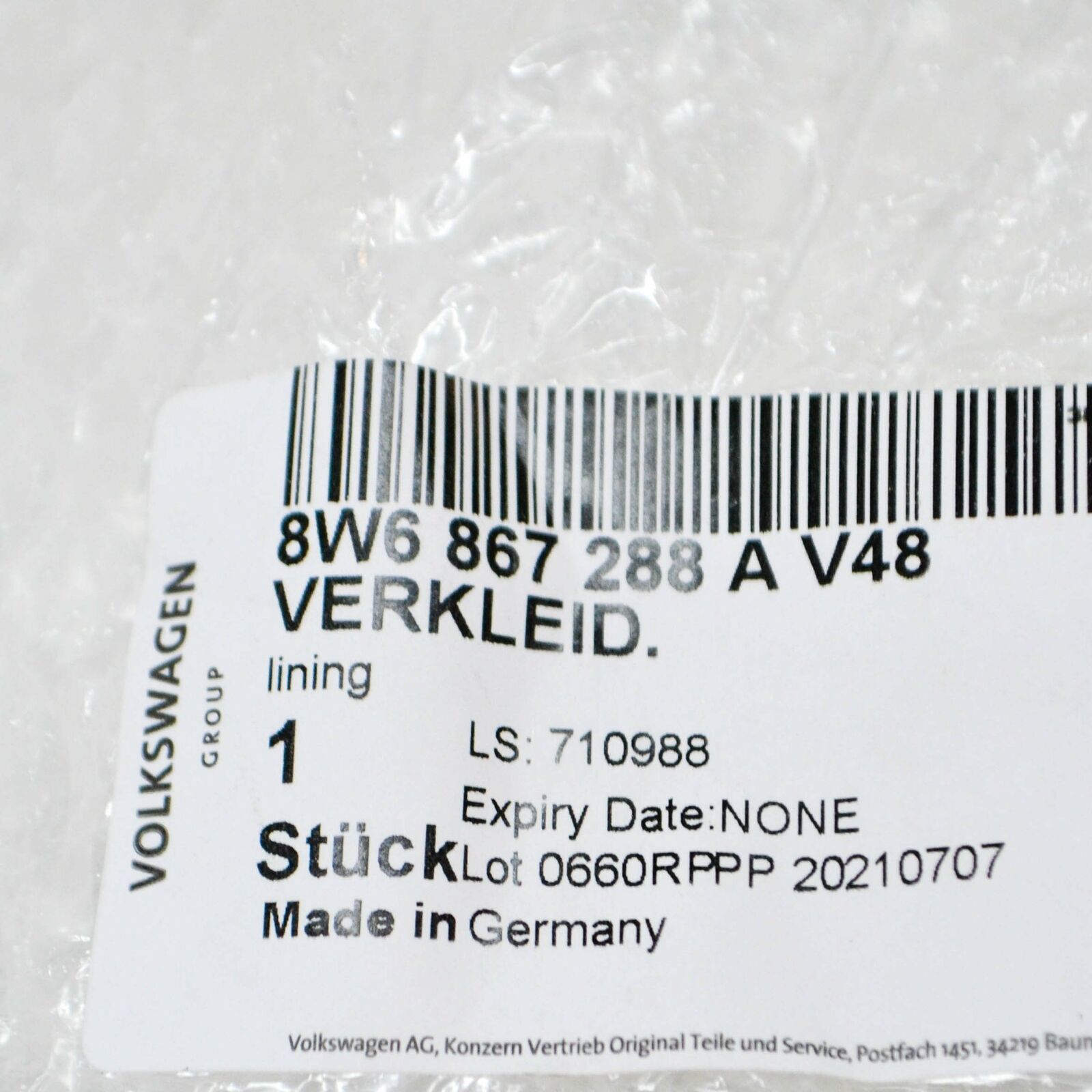 NEW AUDI A5 8W6 COUPE REAR RIGHT UPPER C-PILLAR TRIM 8W6867288AV48 8 NEW AUDI A5 8W6 COUPE REAR RIGHT UPPER C-PILLAR TRIM 8W6867288AV48 - Image 8