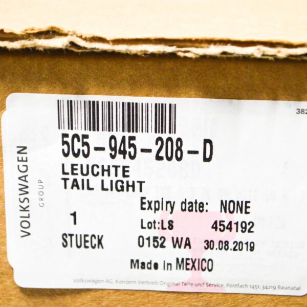 NEW VW BEETLE 5C REAR RIGHT TAILLIGHT 5C5945208D ORIGINAL - Image 6
