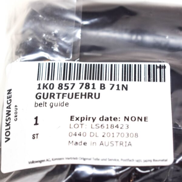 NEW VW GOLF VI 5K MK6 REAR SEAT BELT GUIDE 1K0857781B71N ORIGINAL - Image 6