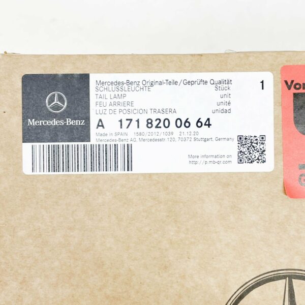 NEW MERCEDES-BENZ SLK R171 REAR RIGHT TAILLIGHT A1718200664 ORIGINAL - Image 6