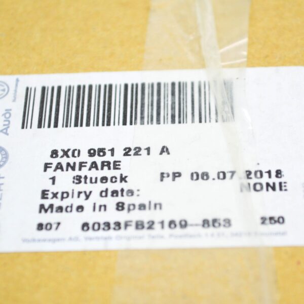 NEW VOLKSWAGEN ID.3 E11 LOW TONE HORN SIGNAL FANFARE 8X0951221A - Image 8