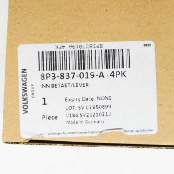 NEW AUDI A3 8P LEFT FRONT INTERIOR ACTUATOR HANDLE 8P3837019A4PK - Image 8