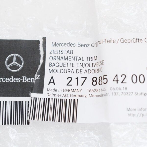 NEW MERCEDES BENZ S C217 ORNAMENTAL CHROME TRIM A2178854200 ORIGINAL - Image 6